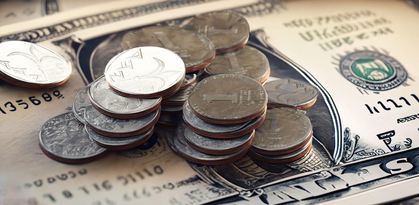  צילום: נחלש אל מול הדולר והאירו | עיצוב: טלי בוגדנובסקי (נוצר בעזרת AdobeFirefly)