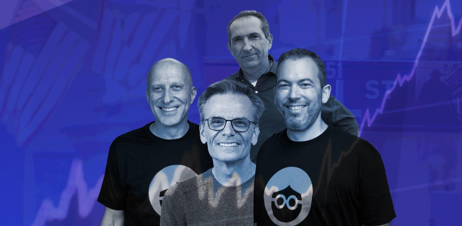 ירון גלאי ודיוויד קוסטמן (אאוטבריין), יאיר נחמד (נאייקס), פטריק דרהי (Altice) / צילום: נועם גלאי, יח''צ נאייקס, טל יפרח