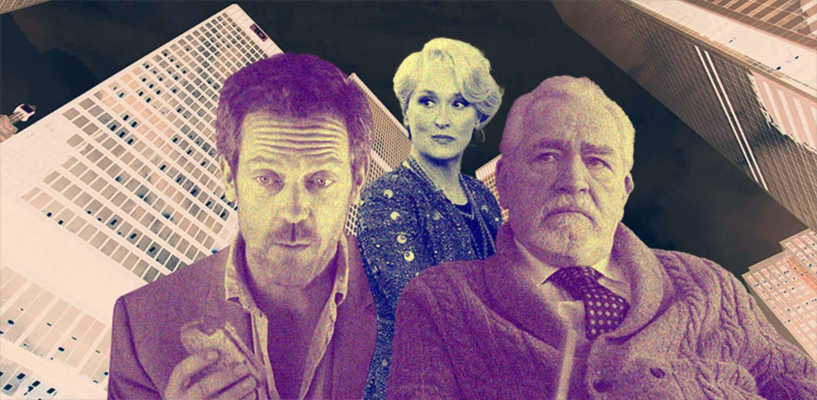  צילום: ם בוסים מרושעים / צילומי מסך מהסדרות House ומ Succession) HBO), באדיבות 20thCentFox/Courtesy Everett ('השטן לובש פראדה'), אילוסטרציה: טלי בוגדנובסקי