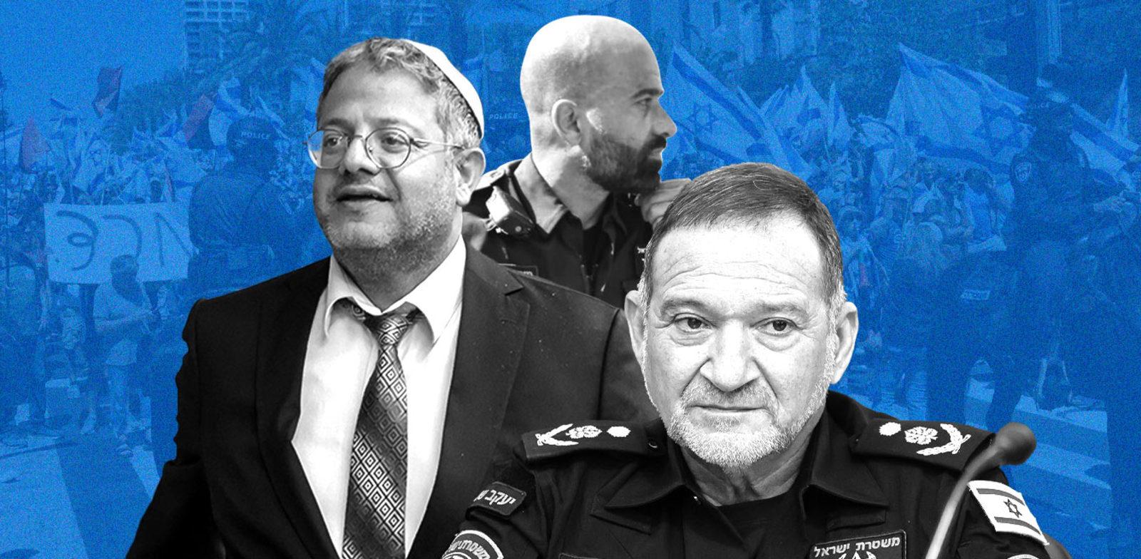  צילום: 'ל קובי שבתאי, רפ''ק מאיר סויסה והשר איתמר בן גביר / צילומים: מארק ישראל סלם - ''ג'רוזלם פוסט'', רשתות חברתיות; עיבוד: טלי בוגדנובסקי