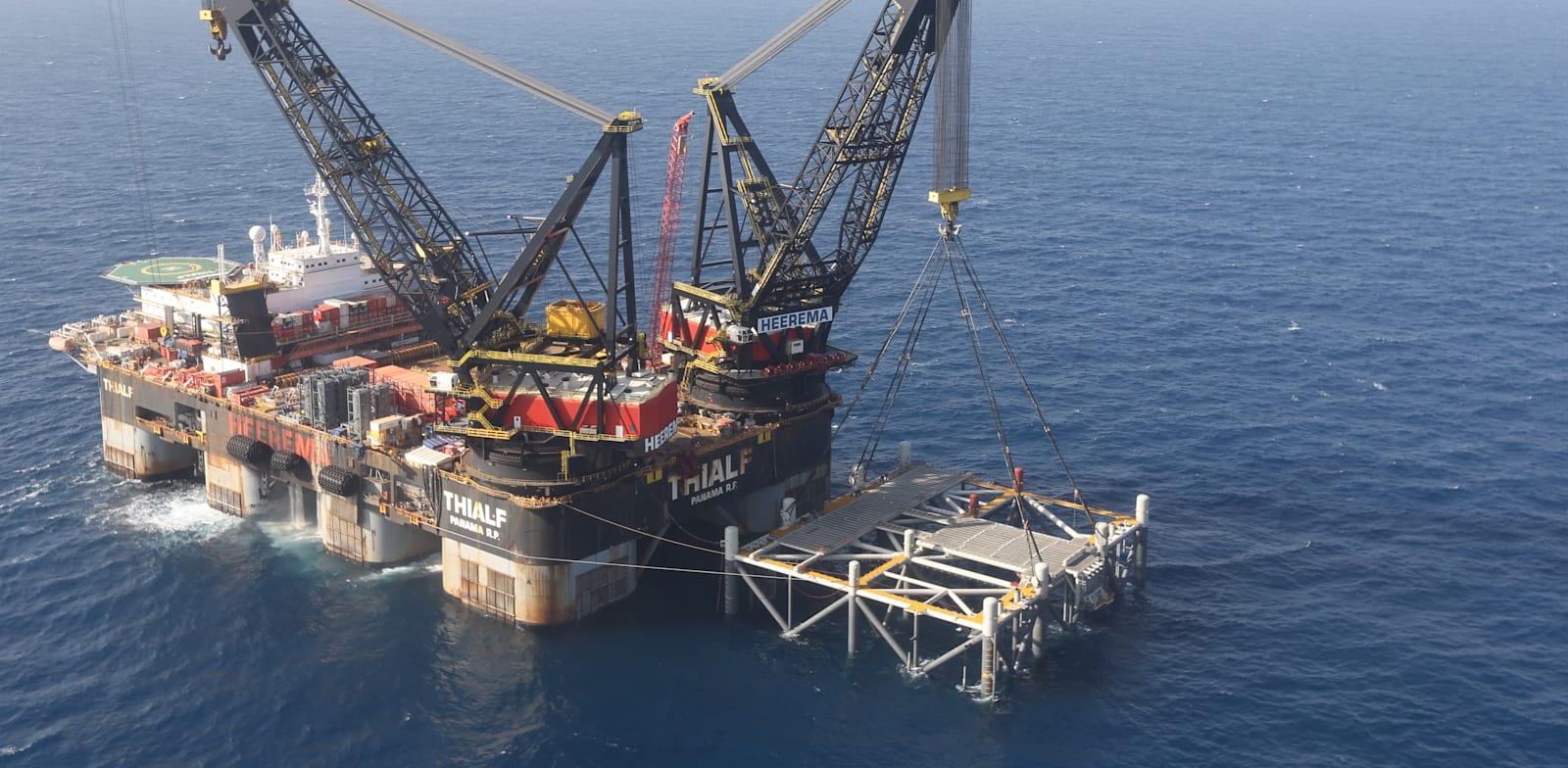 אסדת קידוח הגז לוויתן / צילום: מארק ישראל סלם, "ג'רוזלם פוסט" 