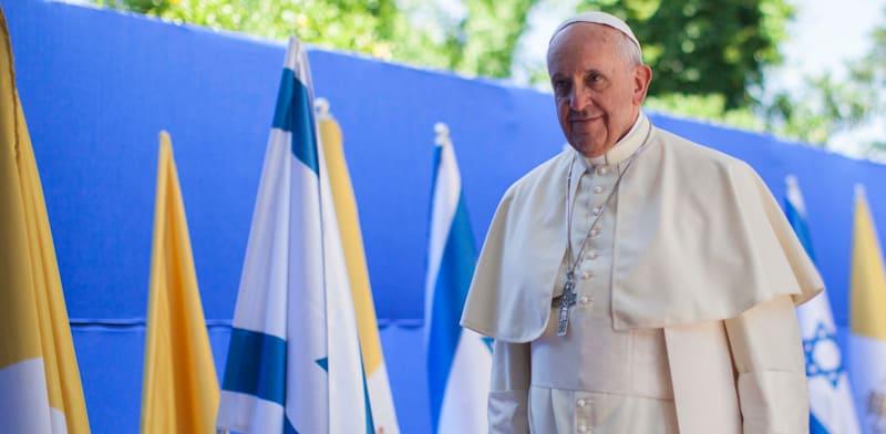 האפיפיור פרנציסקוס בביקור בבית הנשיא / צילום: יונתן זינדל