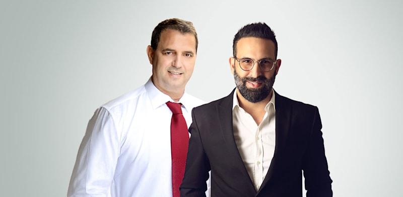 ניר ויצמן, מבעלי רשת מלונות בראון, ואלי אלעזרא, בעלי הכשרה חברה לביטוח / צילום: יח''צ, רמי זרנגר