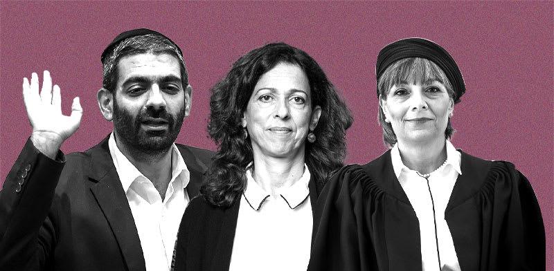  צילום: ת העליון יעל וילנר ורות רונן ושר הדתות מיכאל מלכיאלי / צילומים: רפי קוץ, דוברות הרשות השופטת, נועם מושקוביץ - דוברות הכנסת