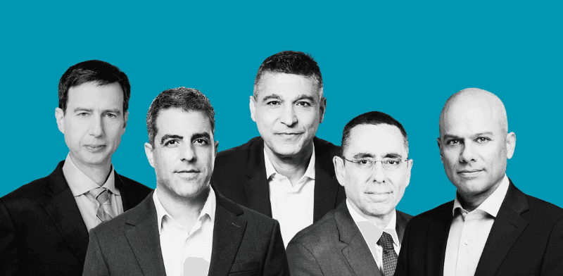 ידין ענתבי, אבי לוי, משה לארי, אלי כהן, חנן פרידמן / צילום: יונתן בלום, ישראל הדרי, אייל טואג, באדיבות מזרחי-טפחות, אורן דאי