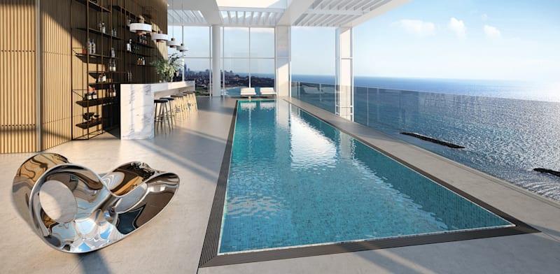 הדמיה של מגדלי טיילת דוד / צילום: אנדו סטודיו