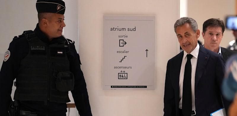 סרקוזי במהלך המשפט שלו בינואר האחרון / צילום: ap, Aurelien Morissard
