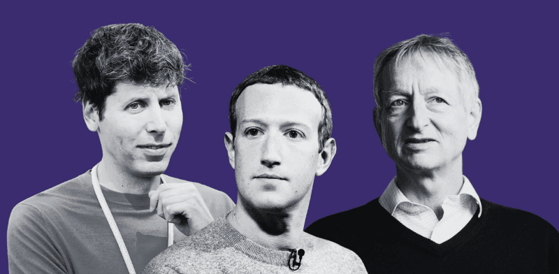 ג'פרי הינטון, מארק צוקרברג, סם אלטמן / צילום: ap