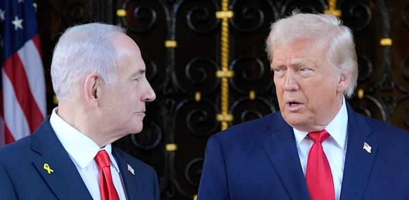 דונלד טראמפ ובנימין נתניהו בפגישתם במאר-א-לגו / צילום: AP, Alex Brandon