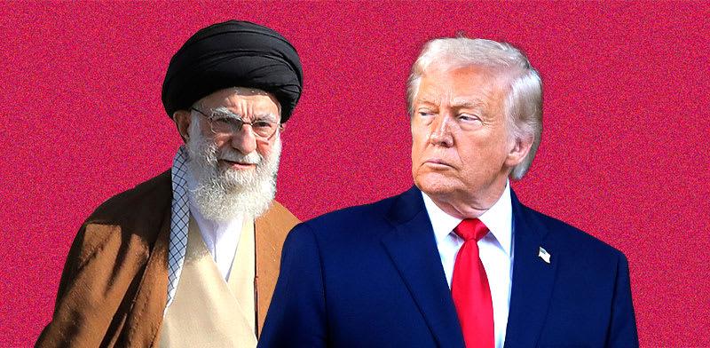 נשיא ארה''ב דונלד טראמפ והמנהיג העליון של איראן עלי חמינאי / צילום: ap, Alex Brandon, khamenei.ir