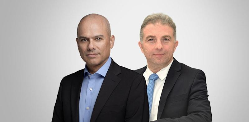 המפקח על הבנקים, דני חחיאשוילי, ומנכ''ל בנק הפועלים, ידין ענתבי / צילום: דוברות בנק ישראל, יונתן בלום