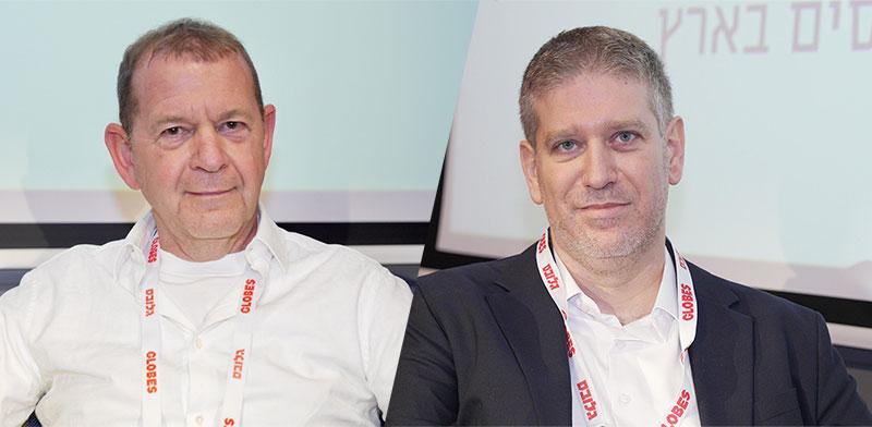 אור ליביס, סמנכ''ל הכלכלה במשרד התחבורה, ואורי סירקיס, מנכ''ל ישראייר, בכנס תשתיות לעתיד / צילום: כדיה לוי