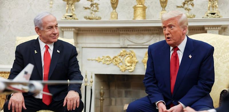 דונלד טראמפ ובנימין נתניהו, בפגישתם אמש / צילום: Reuters, Kevin Mohatt דונלד טראמפ ובנימין נתניהו, בפגישתם אמש / צילום: Reuters, Kevin Mohatt
