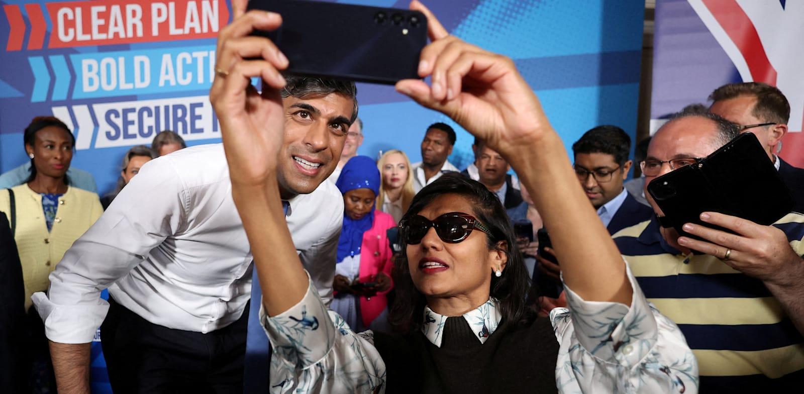 ראש ממשלת בריטניה רישי סונאק בקמפיין. אכזב / צילום: Reuters ראש ממשלת בריטניה רישי סונאק בקמפיין. אכזב / צילום: Reuters