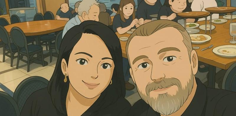 צילום: ש־ ChatGPT יצר על בסיס תצלום קיים, בסגנון ג'יבלי. טרנד ברשתות צילום: ש־ ChatGPT יצר על בסיס תצלום קיים, בסגנון ג'יבלי. טרנד ברשתות