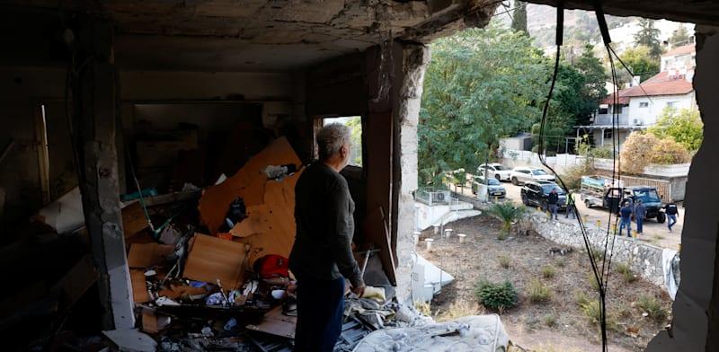 בית שנפגע בקריית שמונה בנובמבר 2024 / צילום: Reuters, Thomas Peter בית שנפגע בקריית שמונה בנובמבר 2024 / צילום: Reuters, Thomas Peter