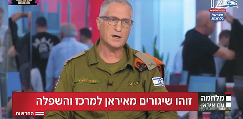 תא''ל במיל' צביקי טסלר באולפן ערוץ קשת 12 השבוע / צילום: צילום מסך מאתר N12 תא''ל במיל' צביקי טסלר באולפן ערוץ קשת 12 השבוע / צילום: צילום מסך מאתר N12