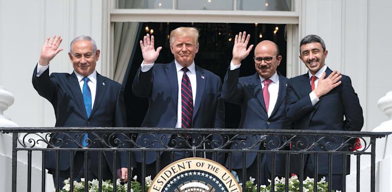 טקס החתימה על הסכמי אברהם בוושינגטון / צילום: ap, Alex Brandon טקס החתימה על הסכמי אברהם בוושינגטון / צילום: ap, Alex Brandon