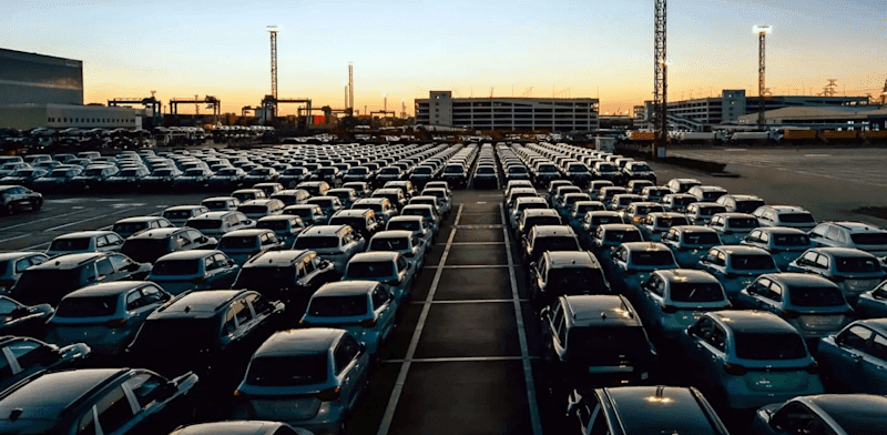 מכוניות בנמל בסין / צילום: Shutterstock מכוניות בנמל בסין / צילום: Shutterstock