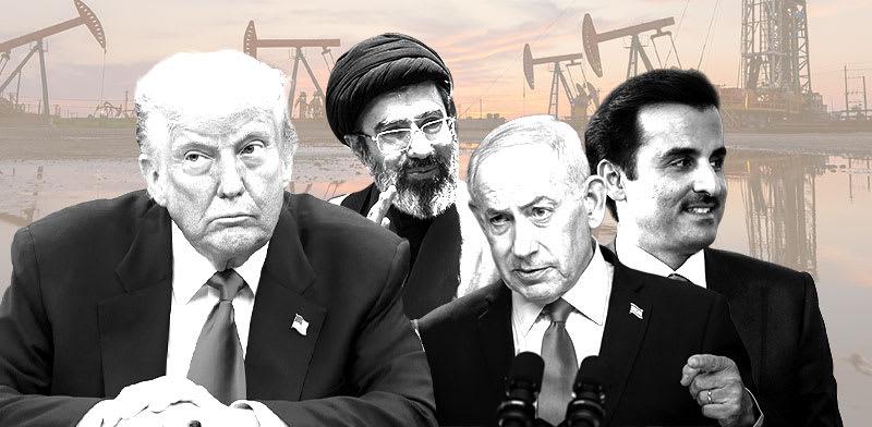 בן חמד אל תאני, נתניהו, חמינאי הבן וטראמפ / צילום: AP-Matt Dunham, נעם ריבקין פנטון-הארץ, reuters-Rouzbeh Fouladi/ZUMA Wire בן חמד אל תאני, נתניהו, חמינאי הבן וטראמפ / צילום: AP-Matt Dunham, נעם ריבקין פנטון-הארץ, reuters-Rouzbeh Fouladi/ZUMA Wire